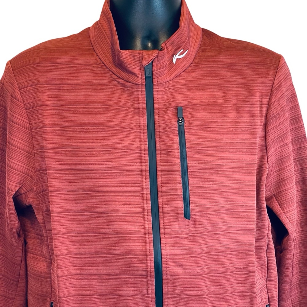 KJUS Golf Jacket Colton Midlayer Cedar Red Mens 54/XL UPF 50 Stretch MSRP $279